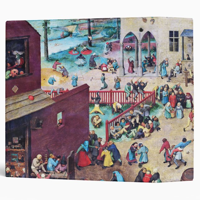 Children’s Games, Pieter Bruegel 3 Ring Binder (Back/Spine)