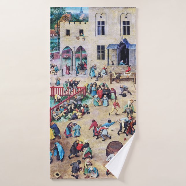 Children’s Games, Pieter Bruegel Bath Towel (Bath Towel)
