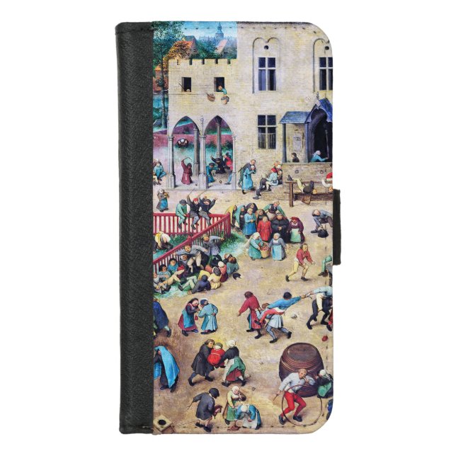 Children’s Games, Pieter Bruegel iPhone Wallet Case (Front)