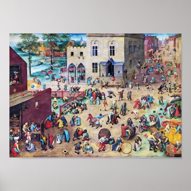 Children’s Games, Pieter Bruegel Poster (Front)