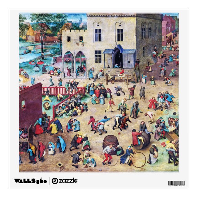Children’s Games, Pieter Bruegel Wall Decal (Front)