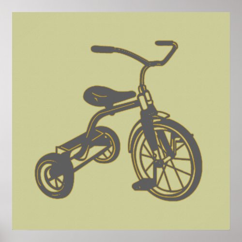 Childrenâs Tricycle Graphic Poster