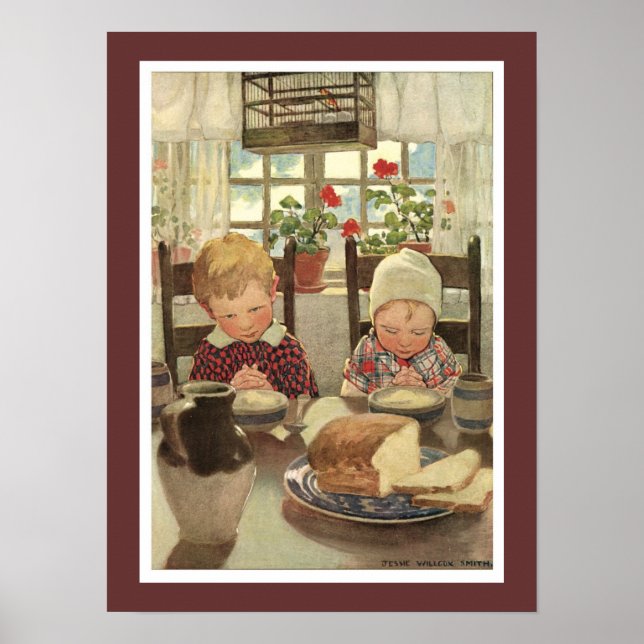 Children Saying Grace Poster (Front)