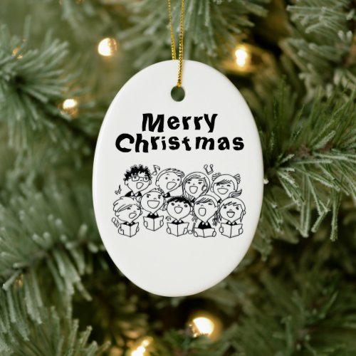 CHILDREN SINGING CHRISTMAS ORNAMENT