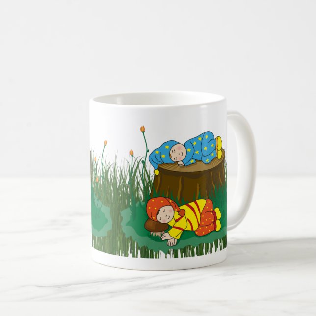 Children Sleeping in the Woods with Fairy  Coffee Mug (Front Right)