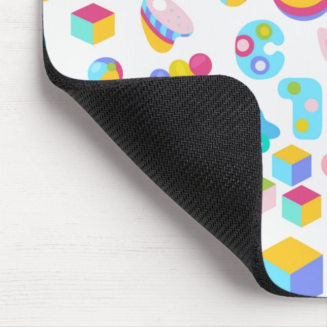 Children Toy Pattern With Teddy Bear Mouse Pad (Corner)