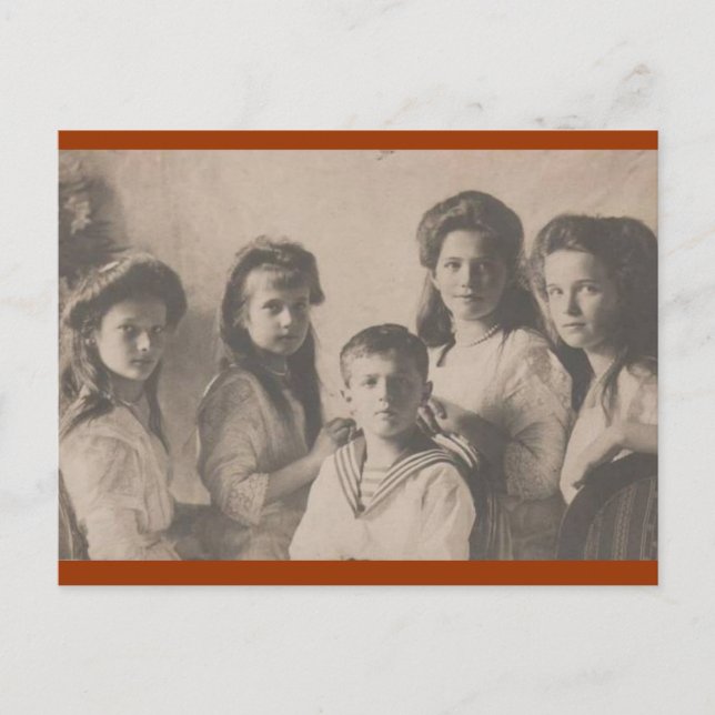 Children Tsar: OTMA & Alexis Romanov Russia #107 Postcard (Front)