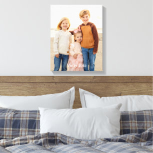 Children Vacation Photo Canvas Print