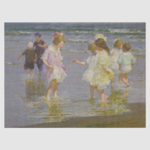 Children Wading on the Beach (by E.H. Potthast) Tissue Paper