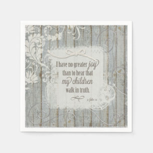 Children Walk in Truth - 3 John 1:4 Napkins
