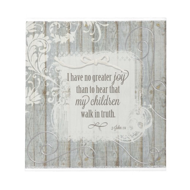 Children Walk in Truth - 3 John 1:4 Notepad (Front)