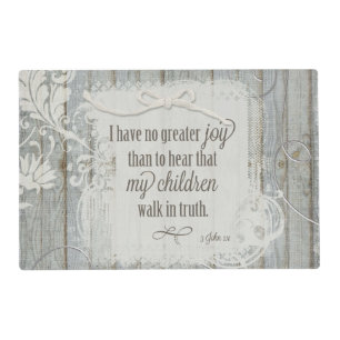 Children Walk in Truth - 3 John 1:4 Placemat