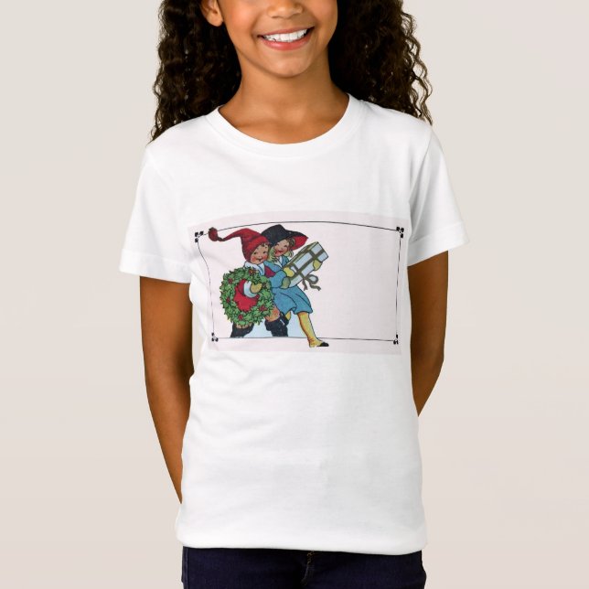 CHILDREN WITH CHRISTMAS GIFTS T-Shirt (Front)