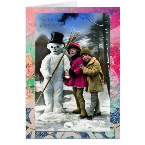 Children With Snowman