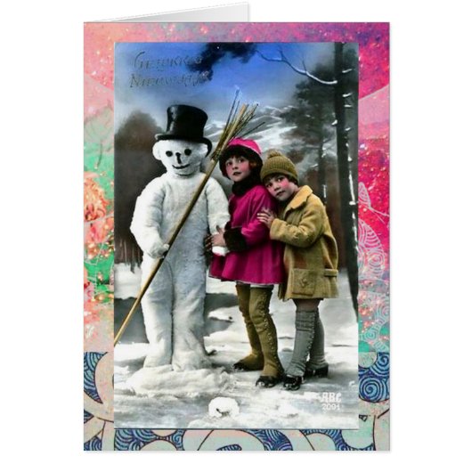 Children With Snowman Cards (Front)