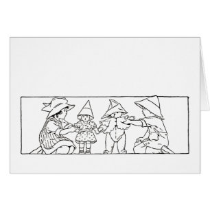 Children with Toys Vintage Art Card