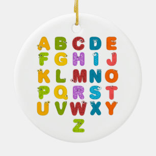 Children's Alphabet Ceramic Ornament