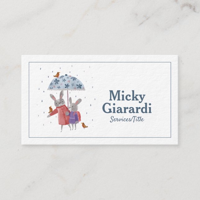 Children's Art Caretaker, Nanny, Tutor Business Card (Front)