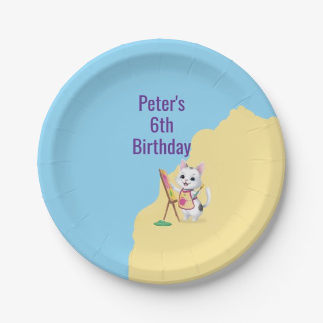 Childrens art party kids painting parties paper plates (Front)