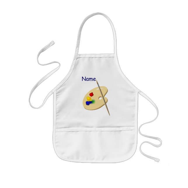 Childrens Artist Palette Your Name Apron Template (Front)