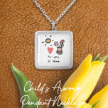 Children's Artwork Drawing Keepsake Bracelet Silver Plated Necklace<br><div class="desc">Ms. Monogram's children's artwork charm necklace designs lets you upload your child's drawing onto the charm for a keepsake to last a lifetime. Scan or take a snap of your children's artwork and upload it to the charm -- it's easy! Our personalized charm necklace makes a cherished Valentine's Day, anniversary,...</div>