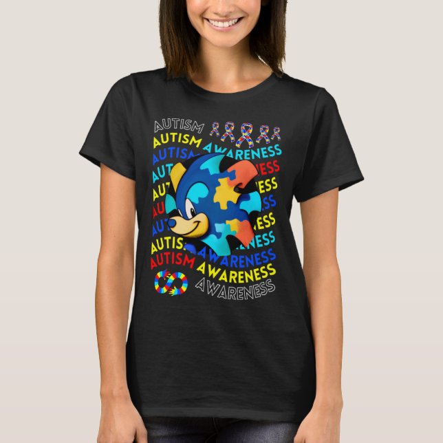 Childrens Autism Awareness Navigating Autism Autis T-Shirt (Front)