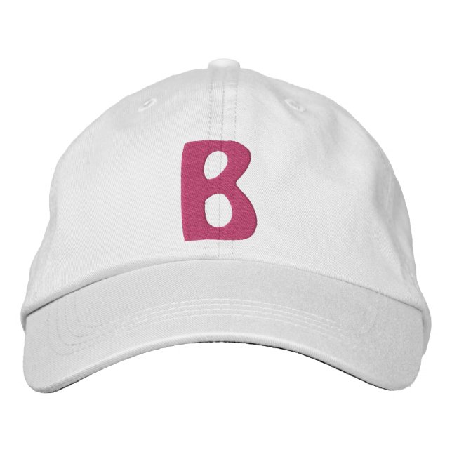 Childrens "B" Embroidered Baseball Hat (Front)