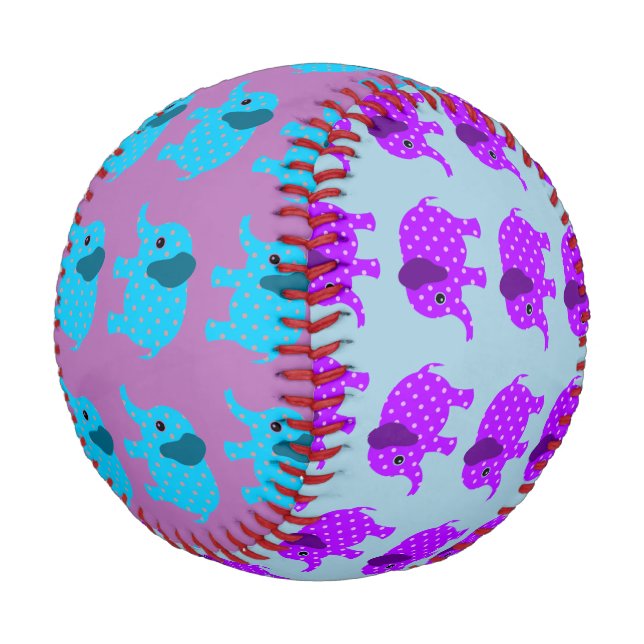 Children's Baseball - Colorful Elephant Design (Angled)