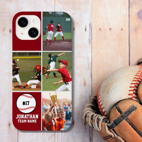 Childrens Baseball Team Photo Collage Case_Mate iPhone 14 Case