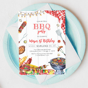 Children's BBQ Birthday Invitation