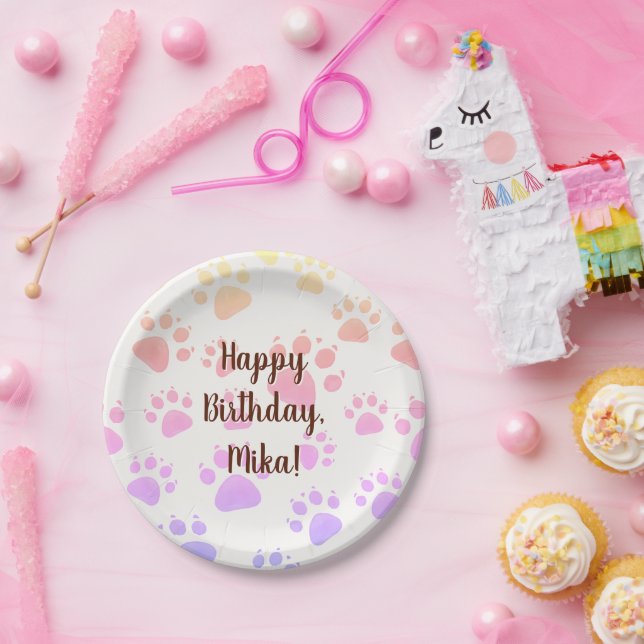 children's birthday decor paper plates (Party)
