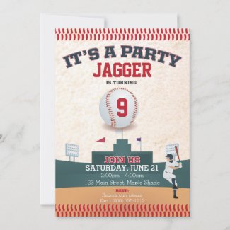 Children's Birthday Invitation (baseball)