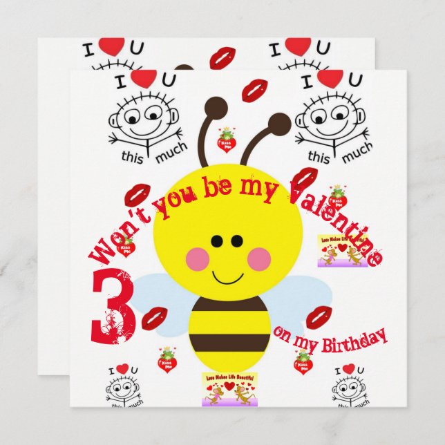 childrens birthday invitation cards (Front/Back)
