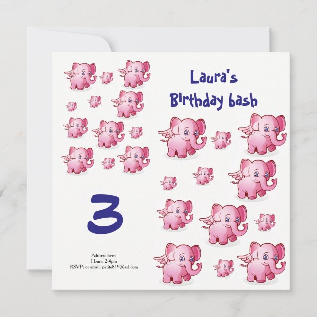 childrens birthday invitation cards (Front)