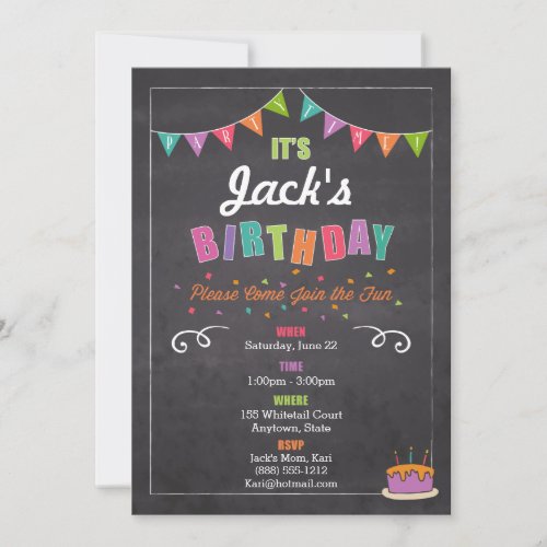 Children's Birthday Invitation (personalize)