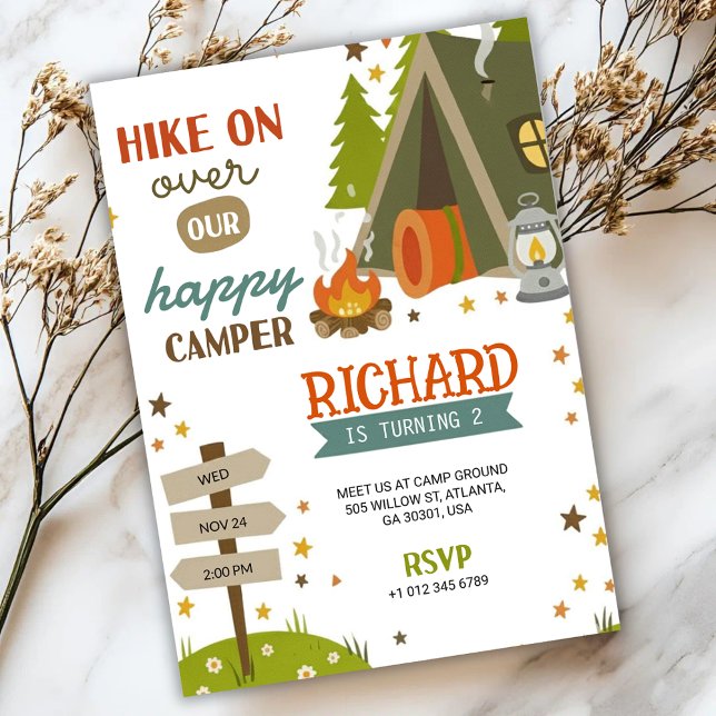 Children's Birthday Invitation with camping vibes (Creator Uploaded)