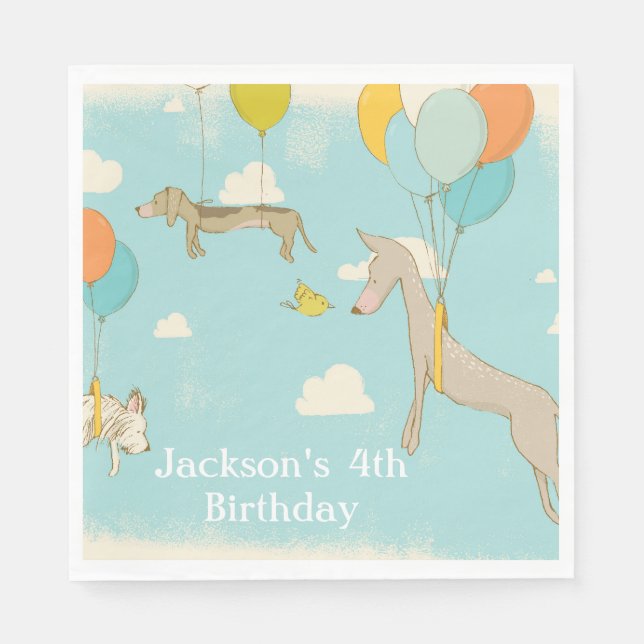 Children's Birthday Party Napkins (Front)