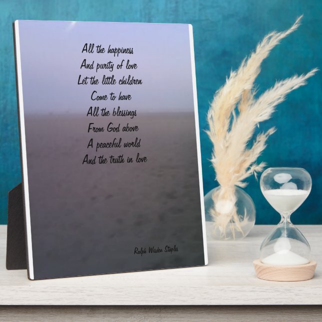 Children's blessings plaque (Side)