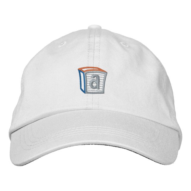 Childrens Block A Embroidered Baseball Cap (Front)