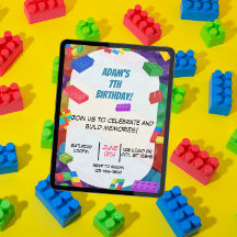 Children's blocks birthday party