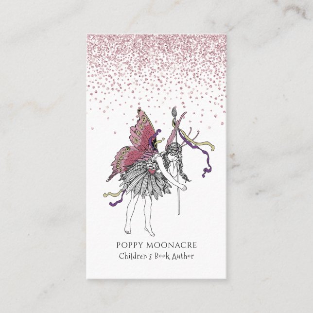 Children's Book Author Fairy Glitter Business Card (Front)