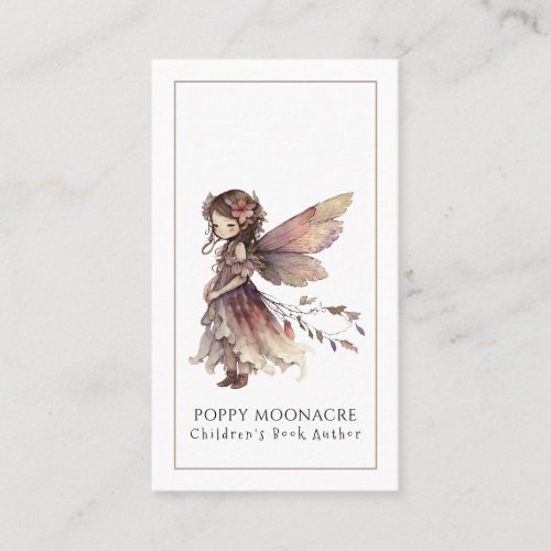 Childrens Book Author Writer Fairy Business Card