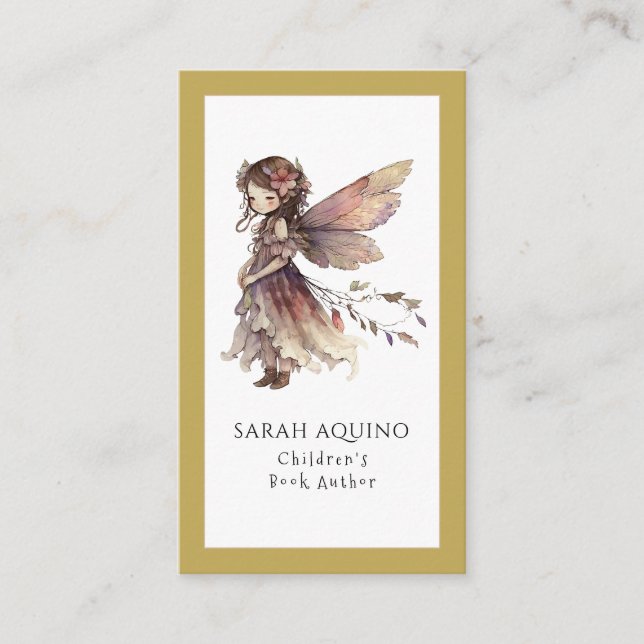 Children's Book Author Writer Fairy Business Card (Front)
