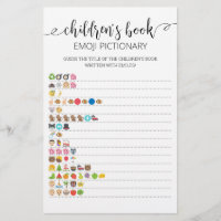 Children's Book Emoji Pictionary game with Answers