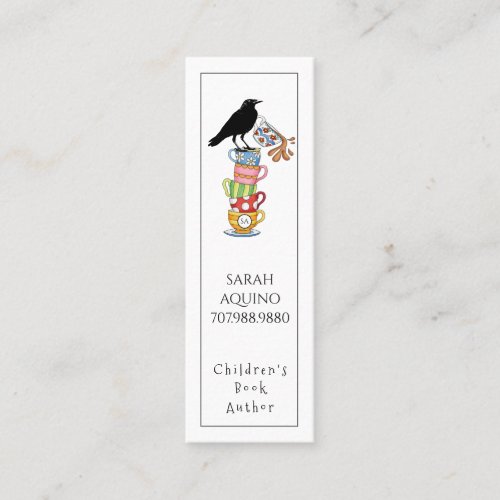 Childrens Book Writer Author Bookmark Mini Business Card