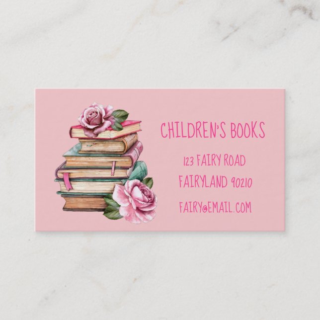 Children's books Children's bookshop and toys  Bus Business Card (Front)
