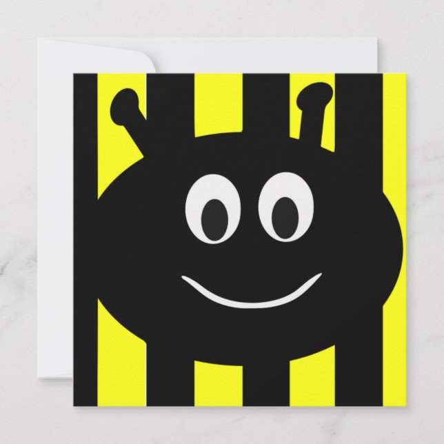Children's Bumble Bee Birthday Party Invitations (Front)