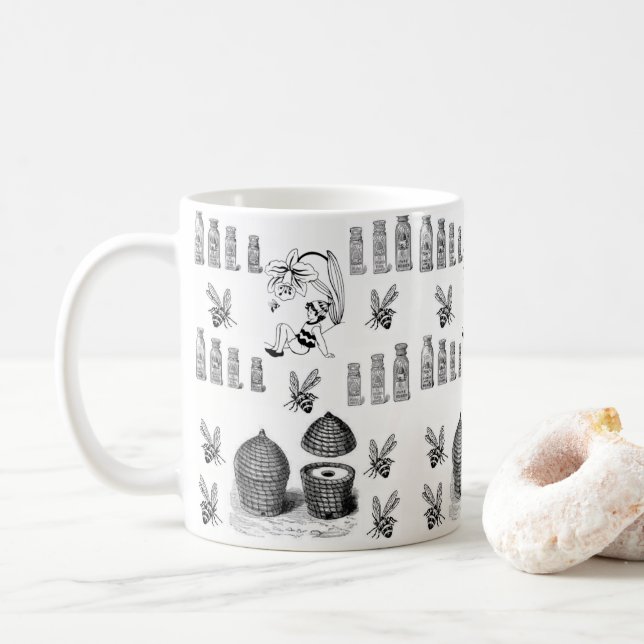 Childrens bumblebee hot chocolate mug (With Donut)