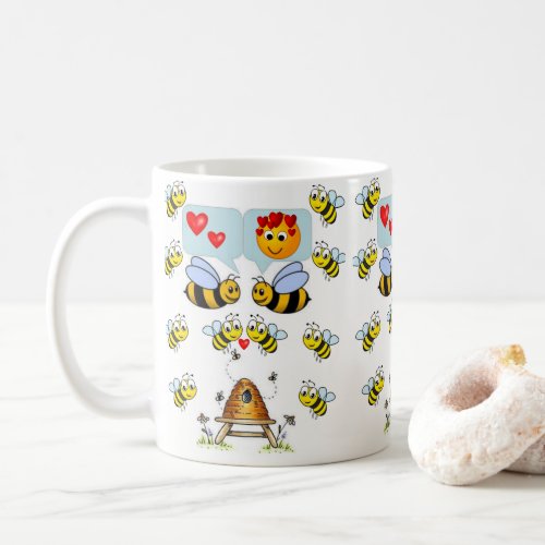 Childrens bumblebee hot chocolate mug