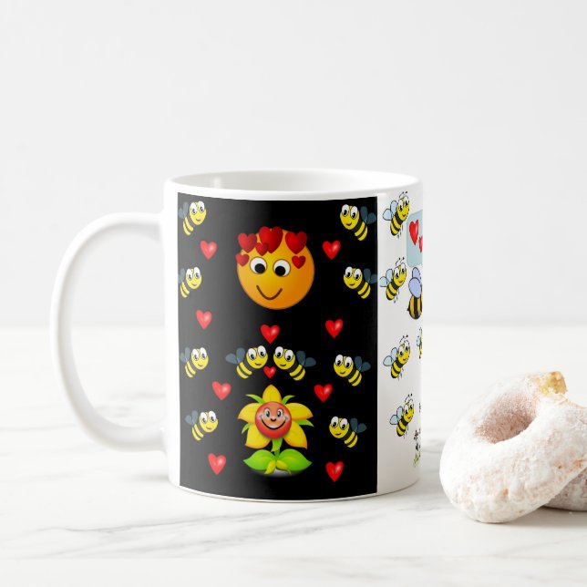 Childrens bumblebee hot chocolate mug (With Donut)